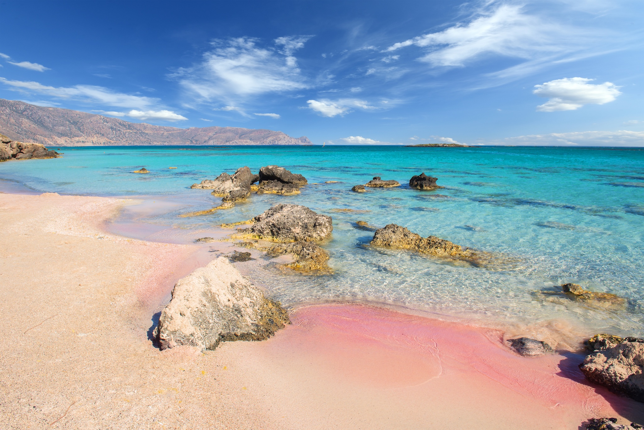 Elafonisi Strand Kreta - pinker Sandstrand